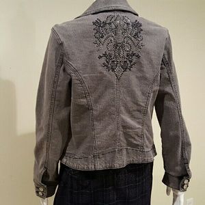 Vibrant Denim Jacket with Beautiful Embellishments